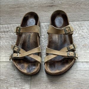 Birkenstock Light Brown Leather Sandals